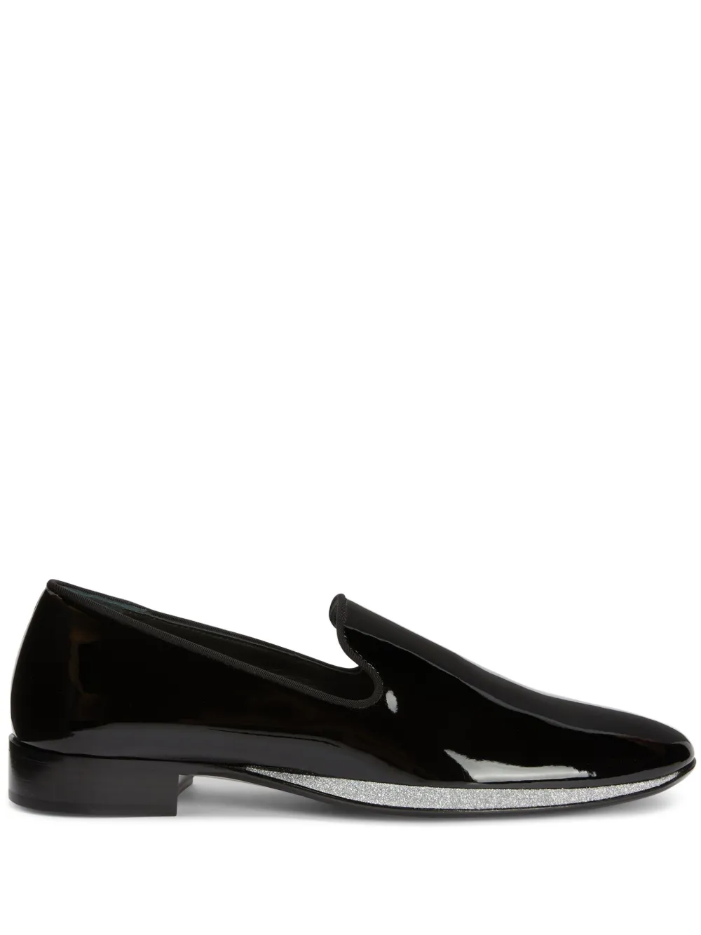 Giuseppe Zanotti Flash 亮面皮质乐福鞋 | 黑色 | Image 1