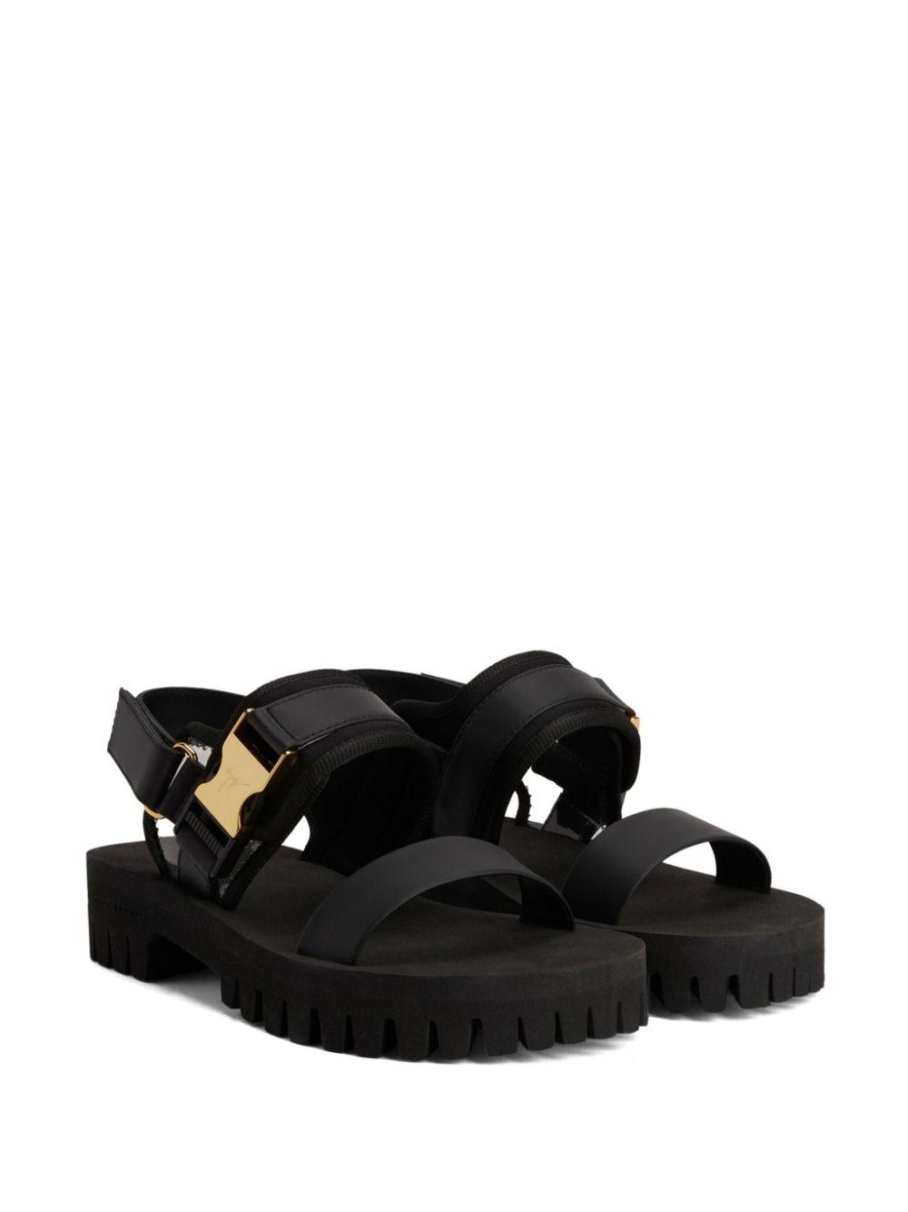 Giuseppe Zanotti Mederic leren sandalen - Zwart