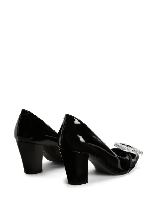 GIUSEPPE ZANOTTI 新品同様 エナメルパンプス ベルト ブラック Giuseppe Zanotti 70mm Miss Buckle Pumps | Black | FARFETCH