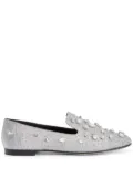 Giuseppe Zanotti Dalila Bijoux glitter loafers - Silver