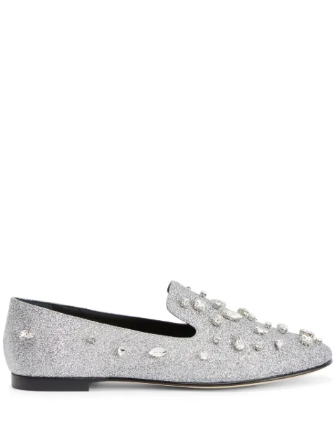Giuseppe Zanotti Dalila Bijoux glitter loafers