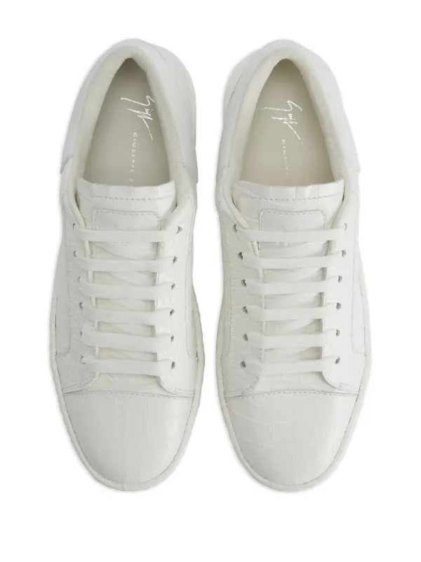 Giuseppe Zanotti GZ-City crocodile-embossed lace-up low-top