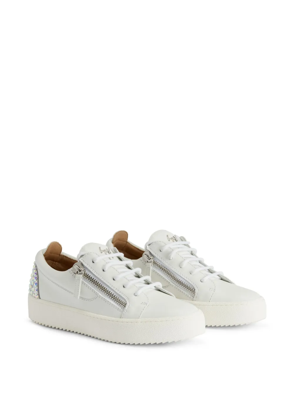 Giuseppe Zanotti Gail sneakers verfraaid met stras - Wit