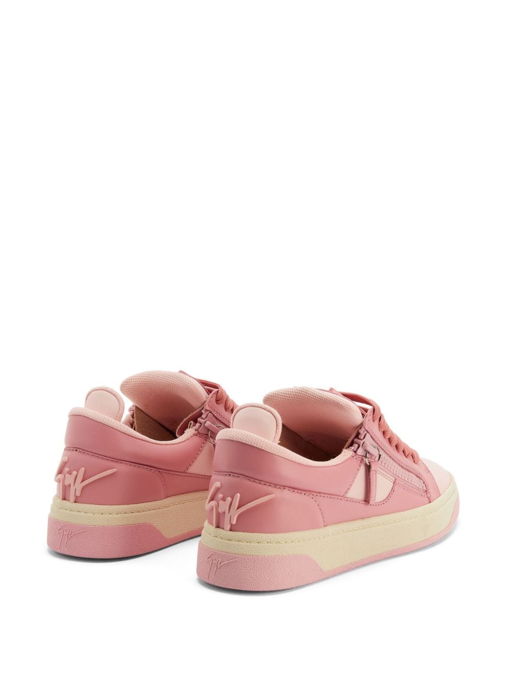 Shop Giuseppe Zanotti Gz94 Leather Sneakers In Pink