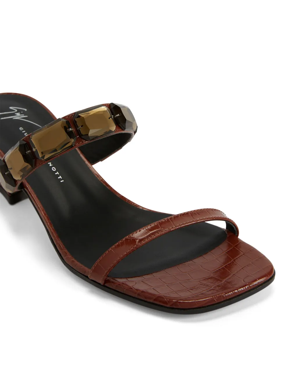 Giuseppe Zanotti Flaminia 45mm square-toe sandals Brown
