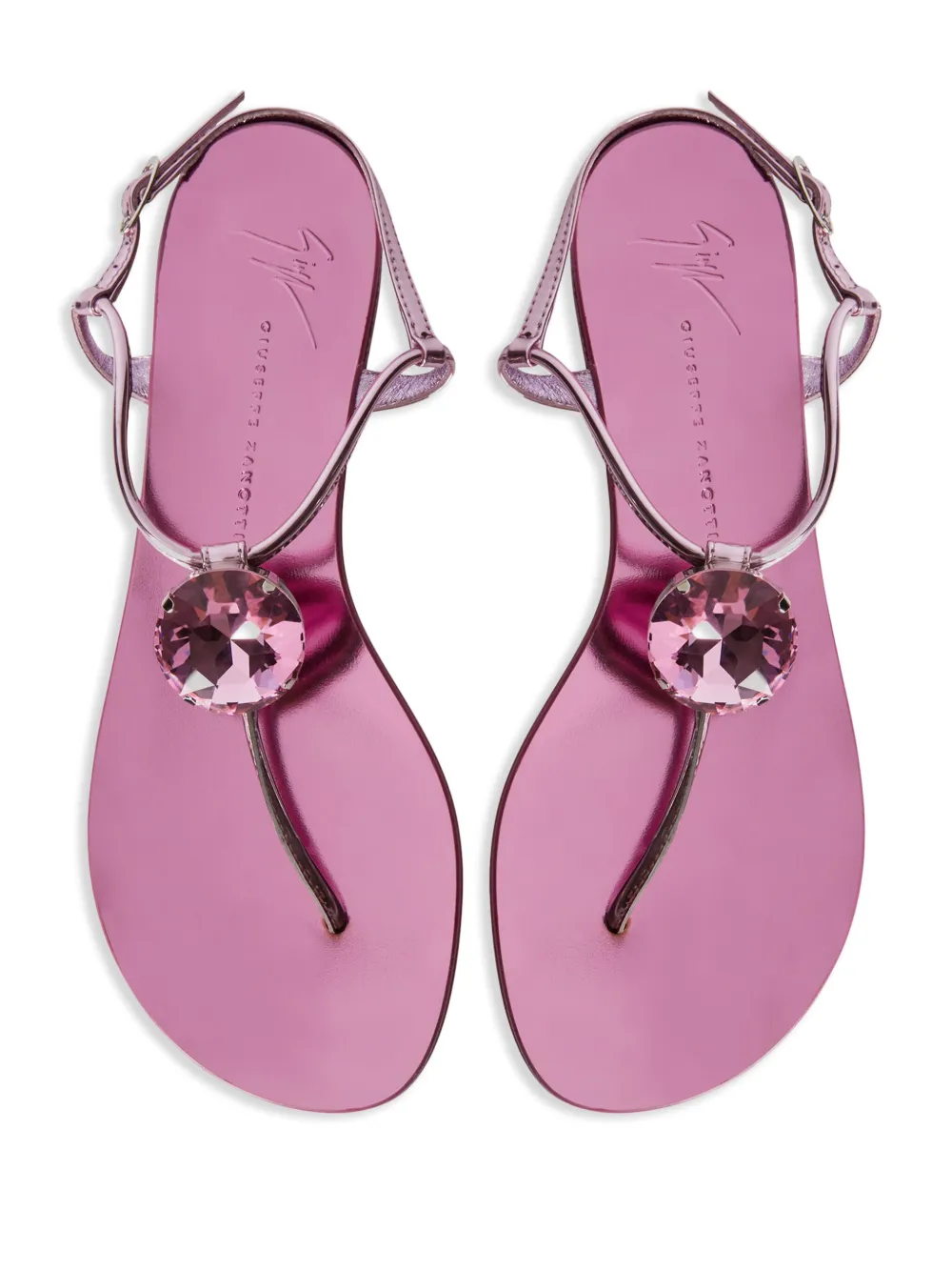 Giuseppe Zanotti Minnah Open Toe Embellished Sandals In Rosa