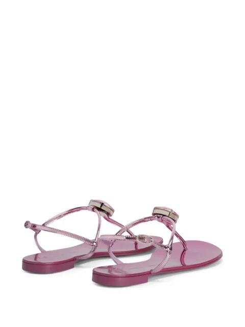 Giuseppe Zanotti Anthonia metallic-effect flat sandals E400004005 - 2