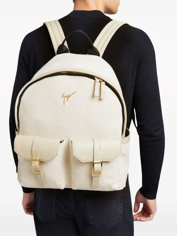 Giuseppe Zanotti Roiy Utility Canvas Backpack Neutrals FARFETCH CA