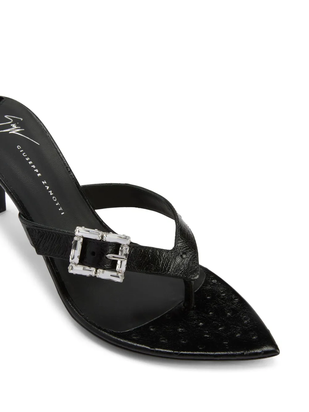 Giuseppe Zanotti Naomee leren muiltjes Zwart