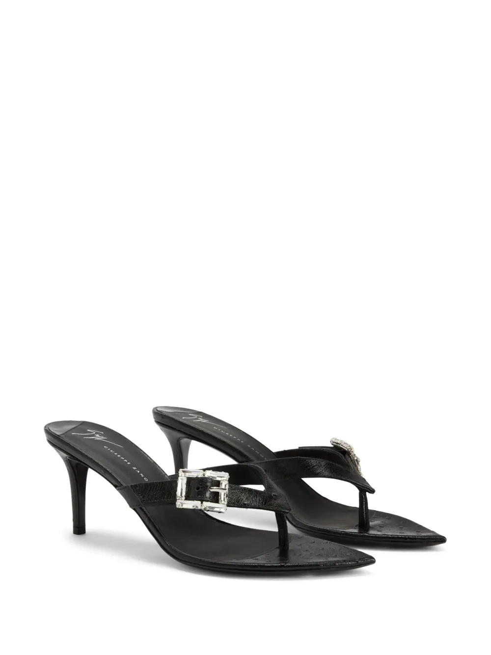 Giuseppe Zanotti Naomee leren muiltjes - Zwart