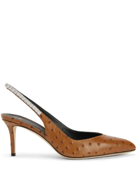 Giuseppe Zanotti Rachyl 70mm ostrich-skin pumps