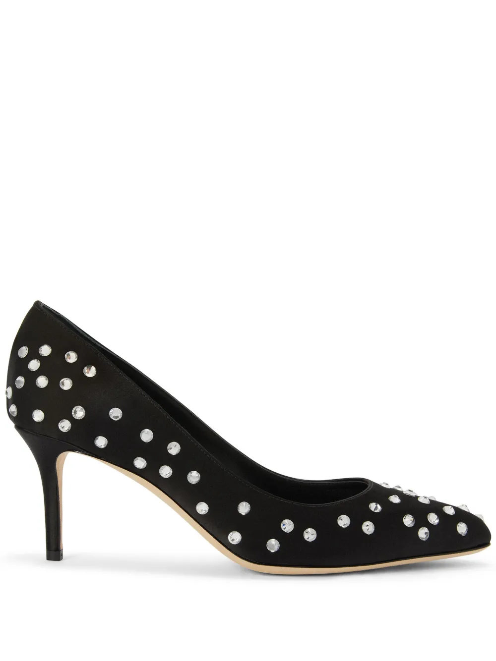 Giuseppe Zanotti Jakye Precious 70mm satin pumps Black