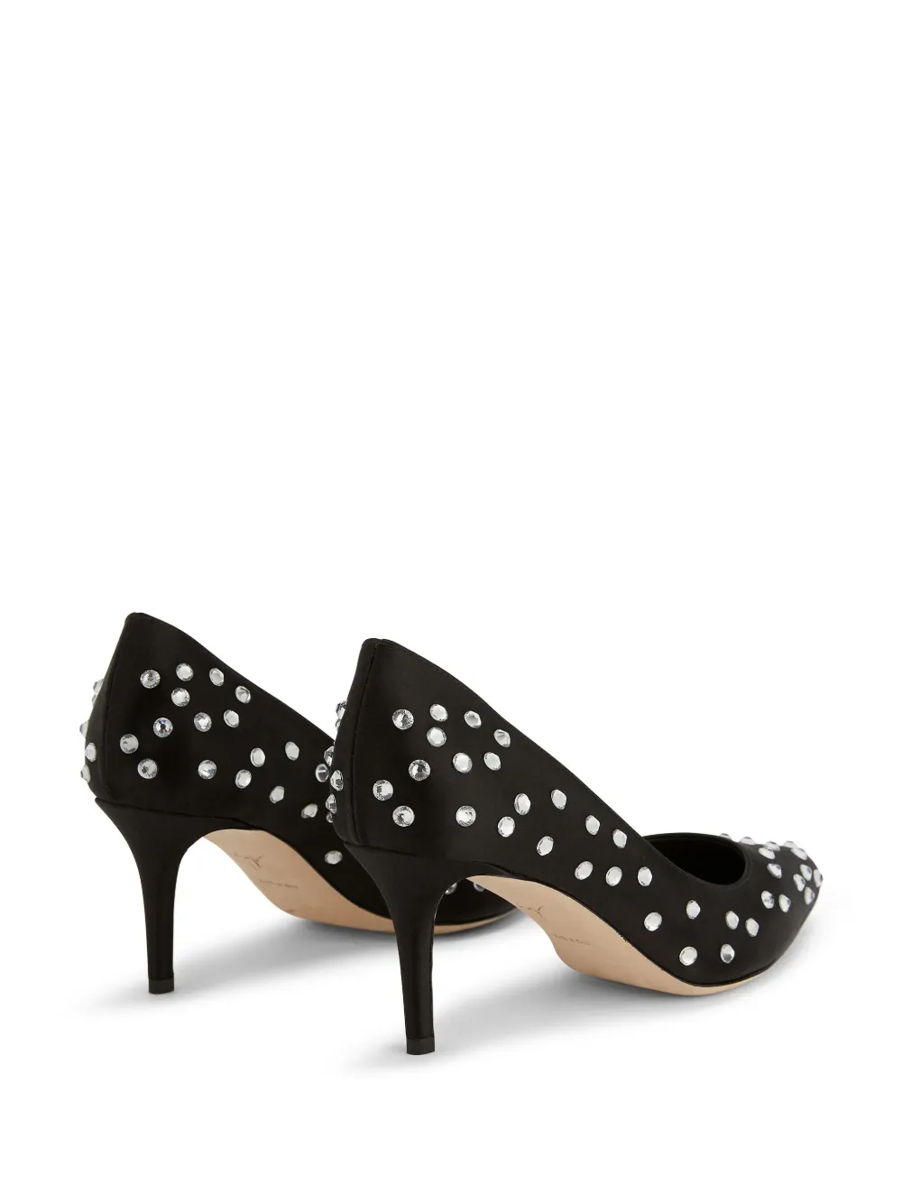 Giuseppe Zanotti Jakye Precious 70mm satin pumps Black