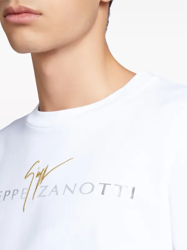 Giuseppe Zanotti logo print Cotton T shirt Farfetch