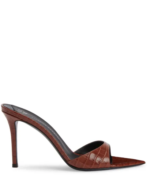 Giuseppe Zanotti Sandália Intriigo de couro com salto 90mm