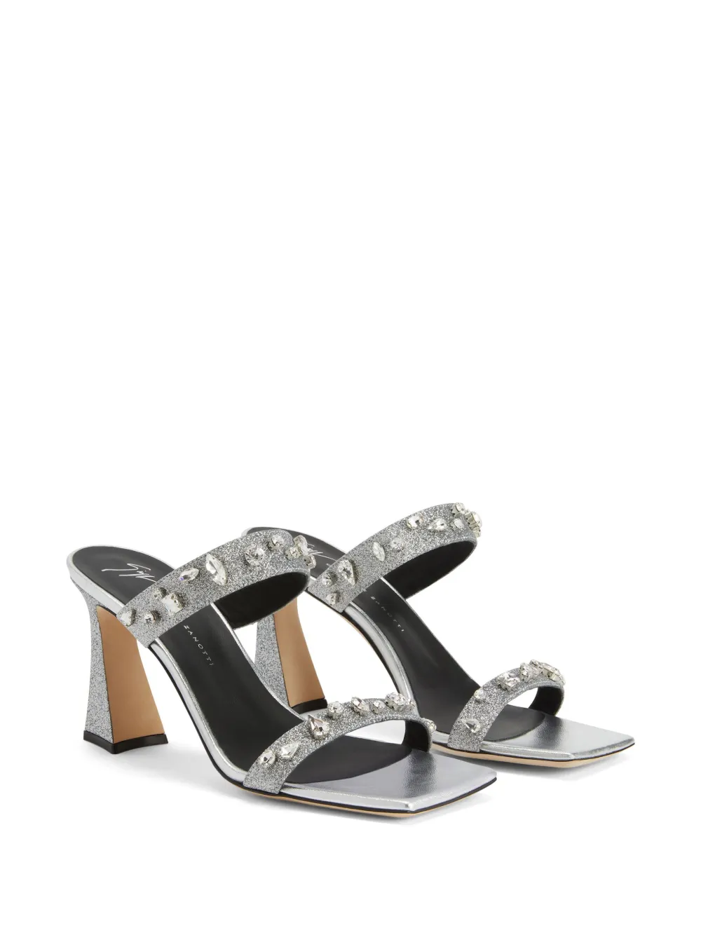 Giuseppe Zanotti Flaminia 85mm crystal-embellished sandals Silver