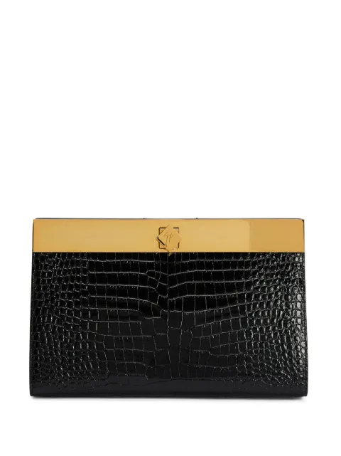Giuseppe Zanotti Tanaya crocodile-effect clutch bag