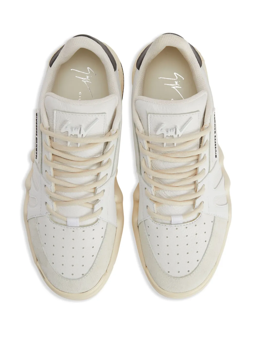 Giuseppe Zanotti Talon panelled leather sneakers White