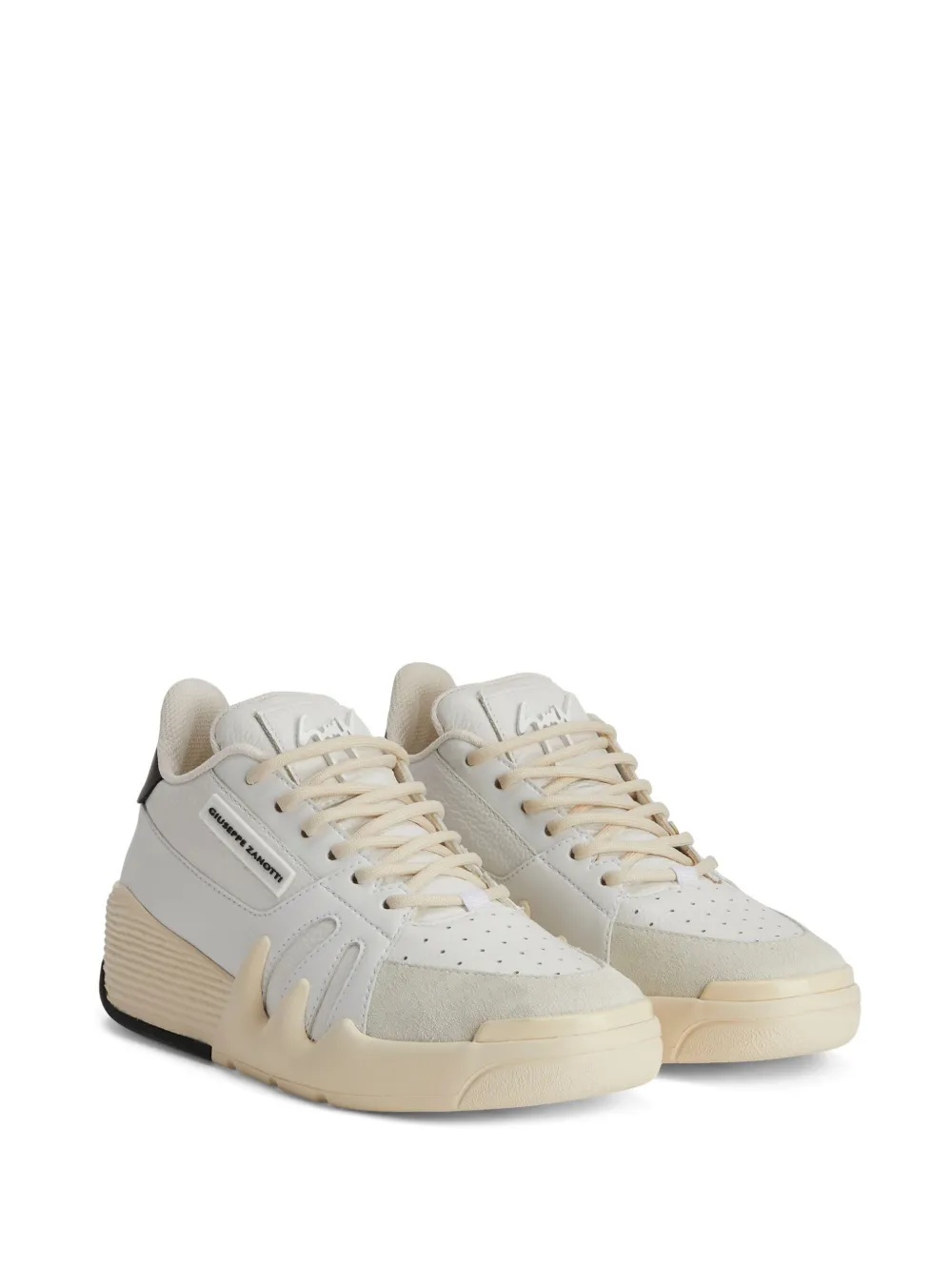 Giuseppe Zanotti Talon panelled leather sneakers White