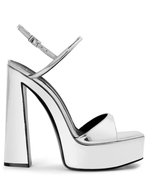 Gucci silver platform sandals sales