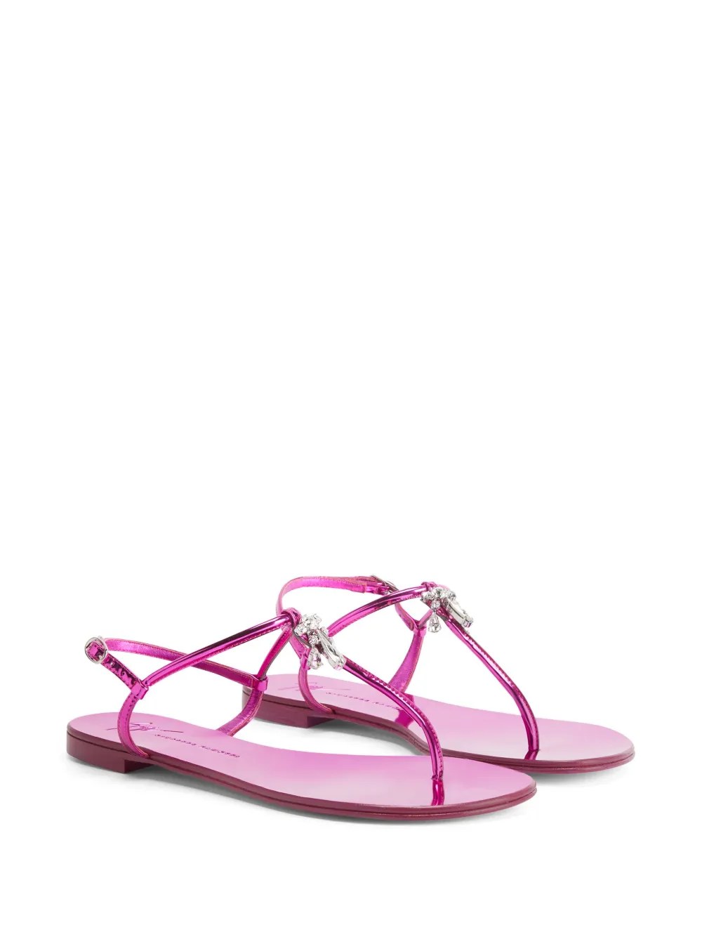 Giuseppe Zanotti Melissie leren sandalen - Roze