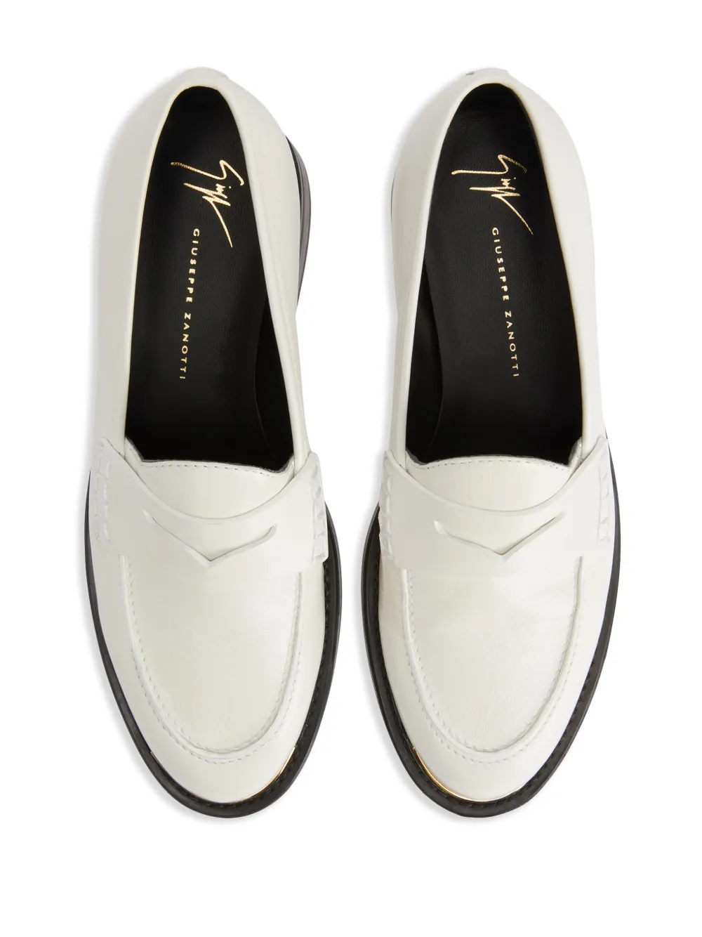 Giuseppe Zanotti Farridha leren loafers Wit