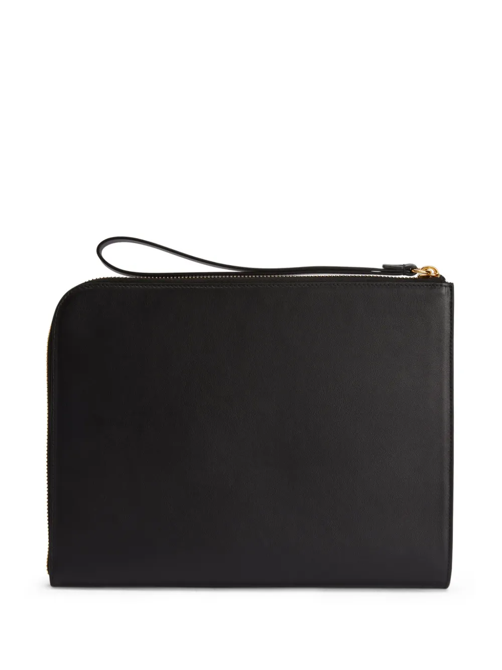 Shop Giuseppe Zanotti Fabian Logo-plaque Leather Pouch In 黑色