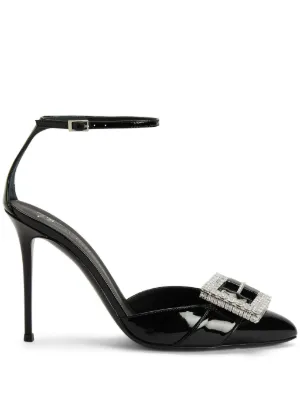 Escarpins Giuseppe Zanotti En Daim Noir - Lacets - Talon 85 Mm - Taille 35 - Neuf Avec Boîte