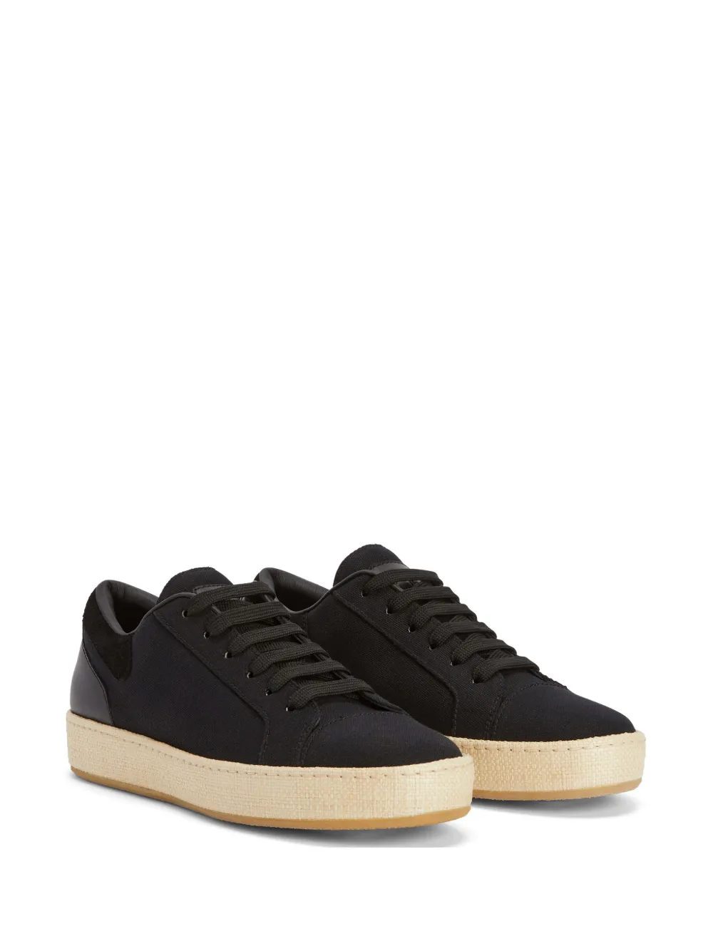 Giuseppe Zanotti Sneakers met logopatch - Zwart