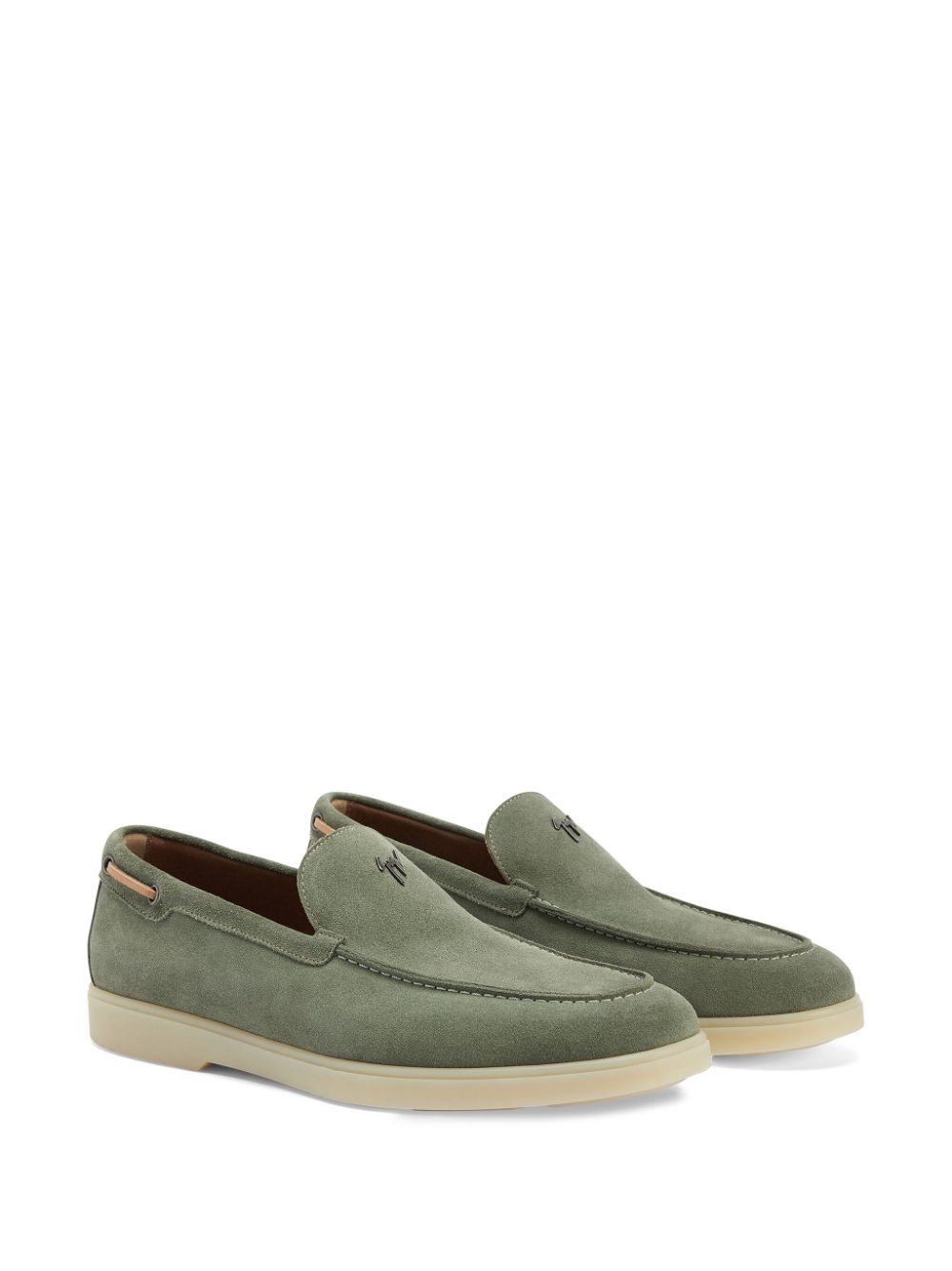 Shop Giuseppe Zanotti The Maui Suede Loafers In Green