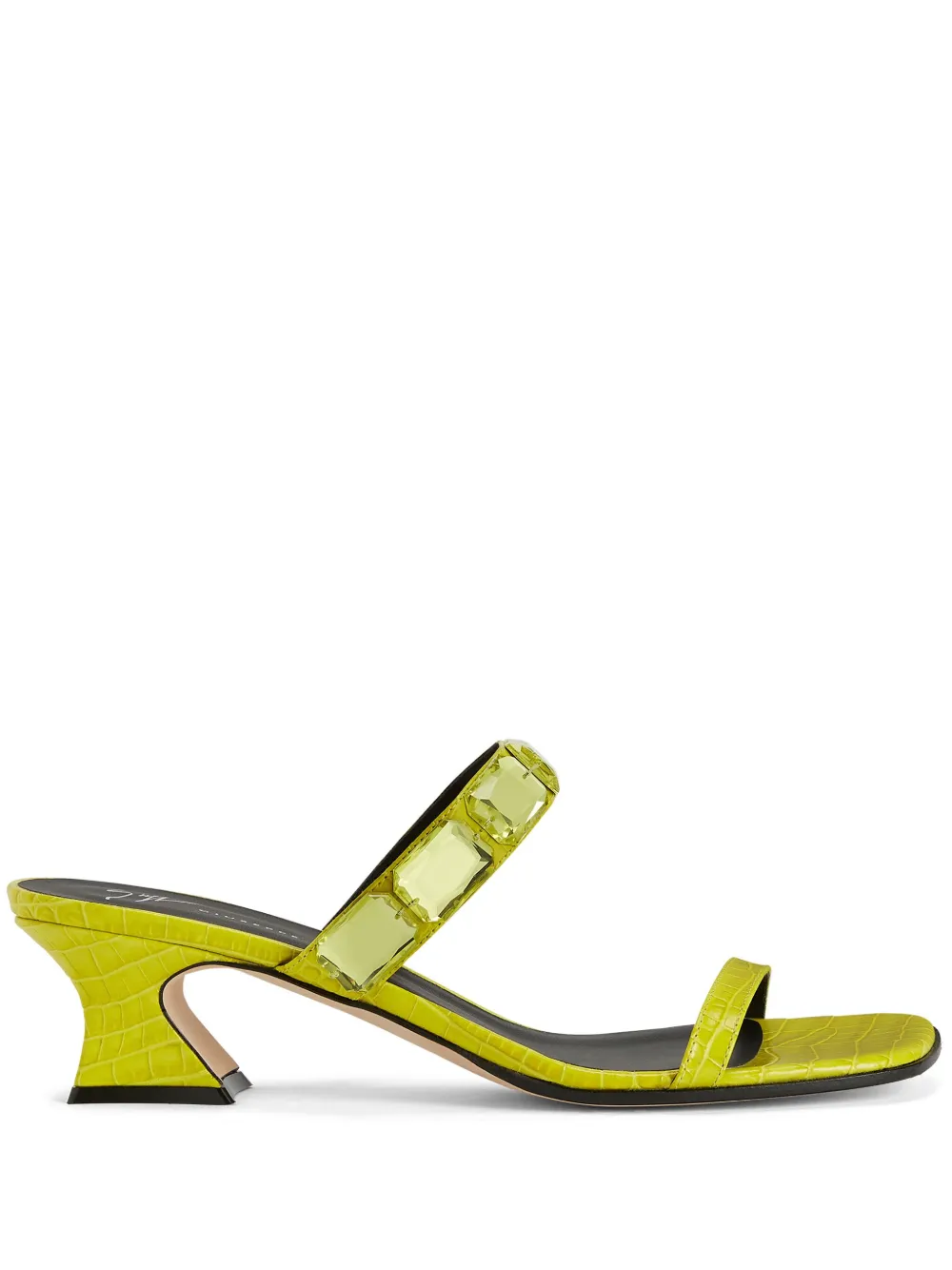 Giuseppe Zanotti Flaminia Square crystal-embellished sandals Yellow