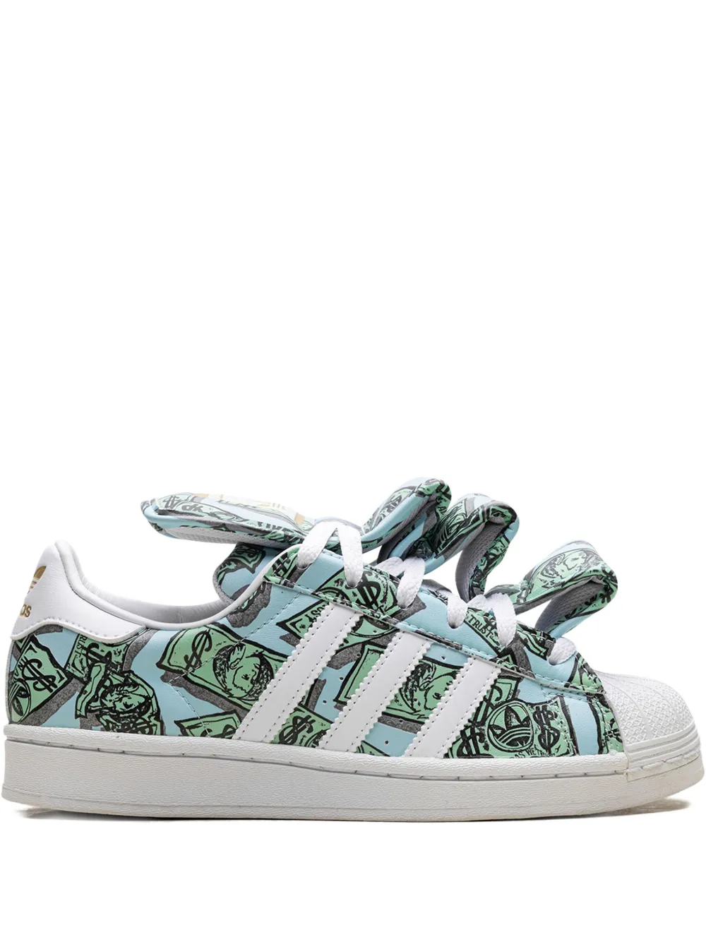 Adidas perforated low-top sneakers Neutrals