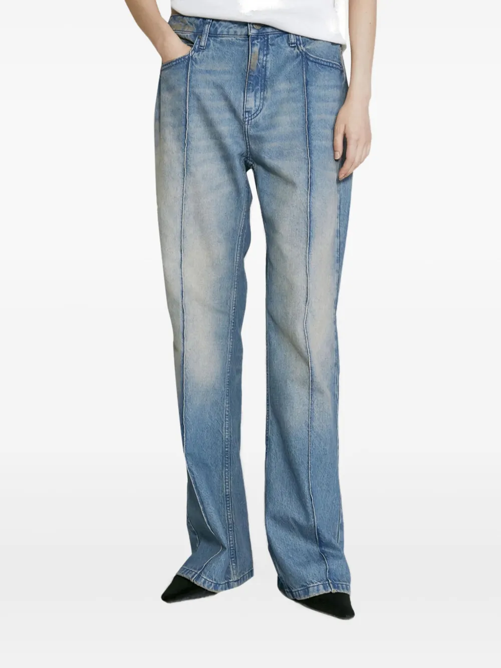 GUESS USA Jeans mit Kontrasteinsätzen - Blau