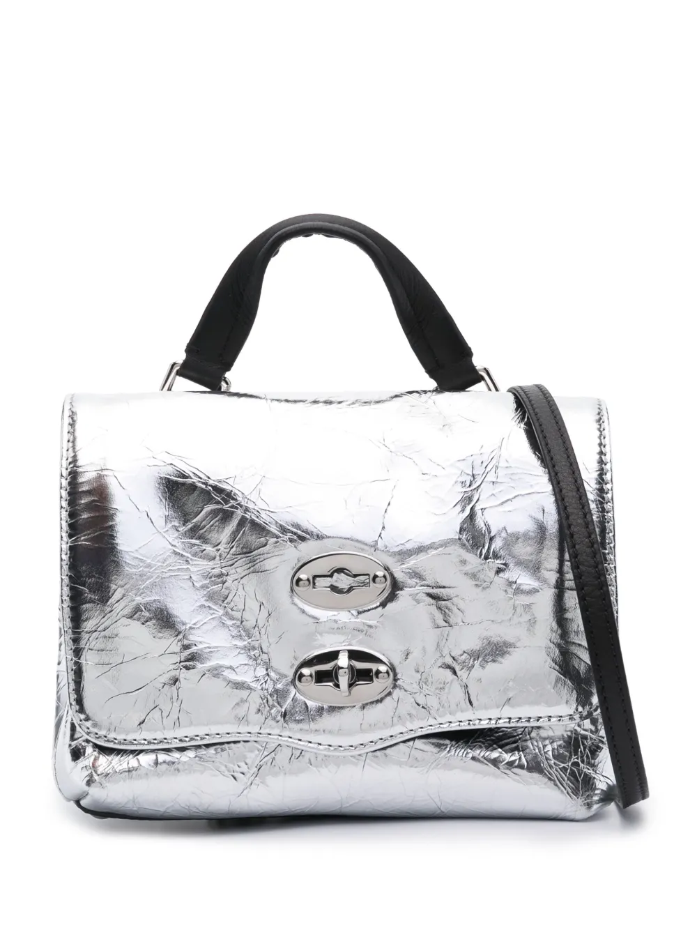 Zanellato Postina shopper met metallic afwerking Grijs