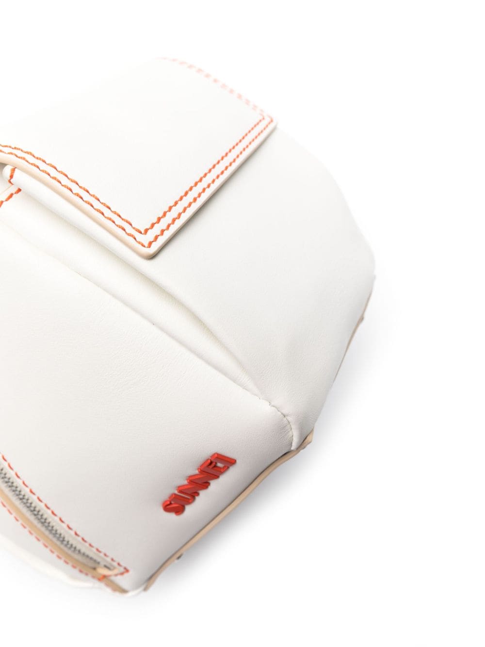 Shop Sunnei Lacubetto Logo-plaque Shoulder Bag In White