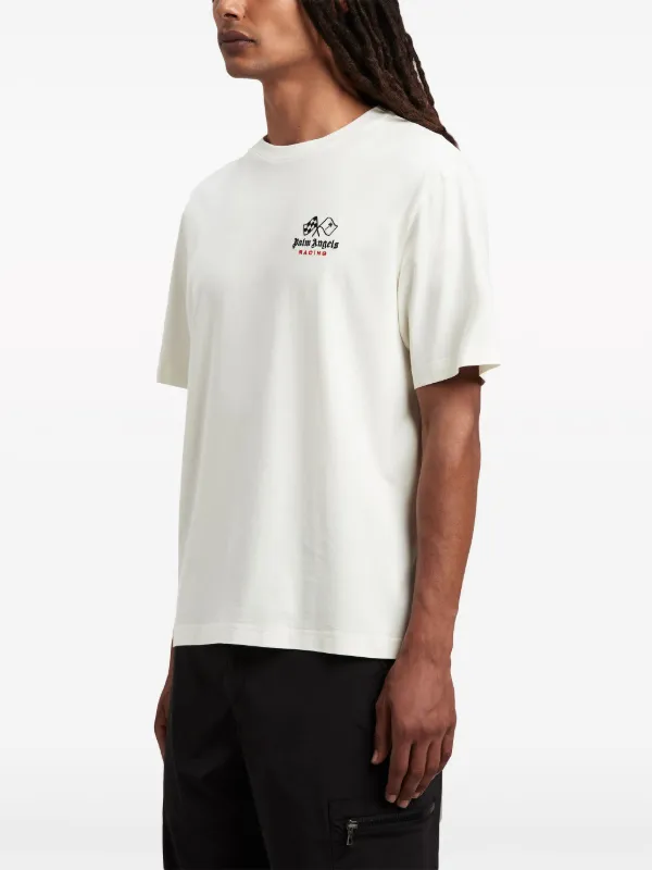 Palm Angels Camiseta Racing Com Estampa Gráfica | Branco | FARFETCH BR