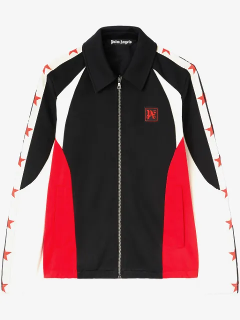 Palm Angels chamarra con logo estampado y paneles