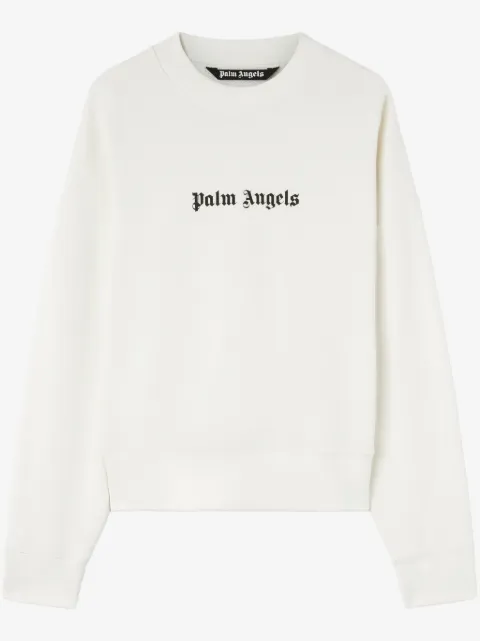 Palm Angels logo-print cotton sweatshirt