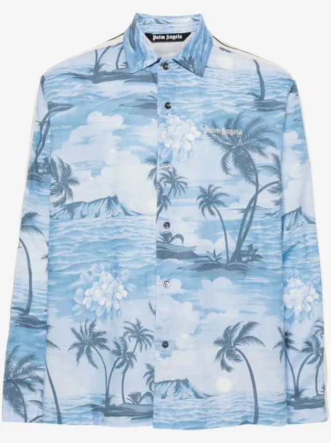 Palm Angels Sunset-print track shirt