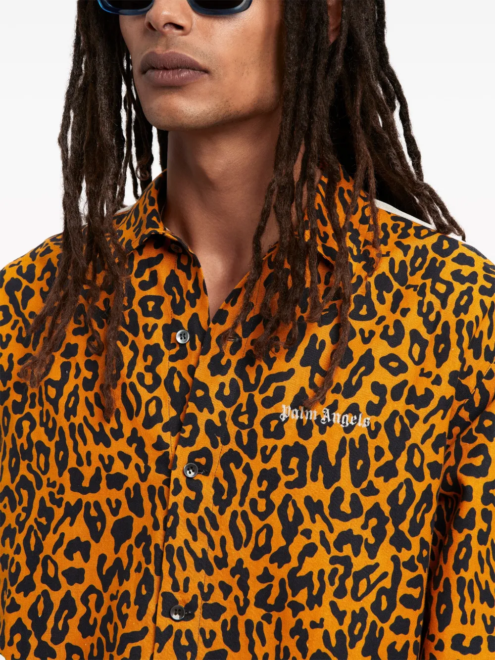 【関税込み】PALM ANGELS 'Cheetah Track' shirt Palm Angels cheetah-print Track Shirt | Orange | FARFETCH BH