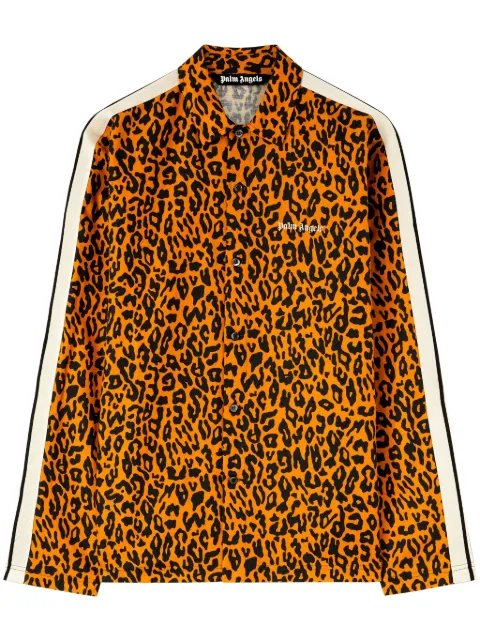 Palm Angels cheetah-print track shirt