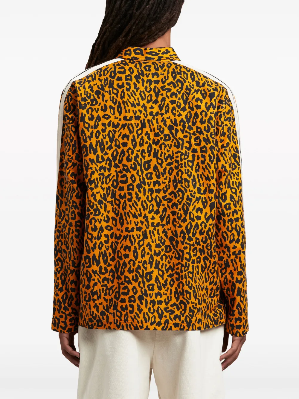 Shop Palm Angels Cheetah-print Track Shirt In Orange