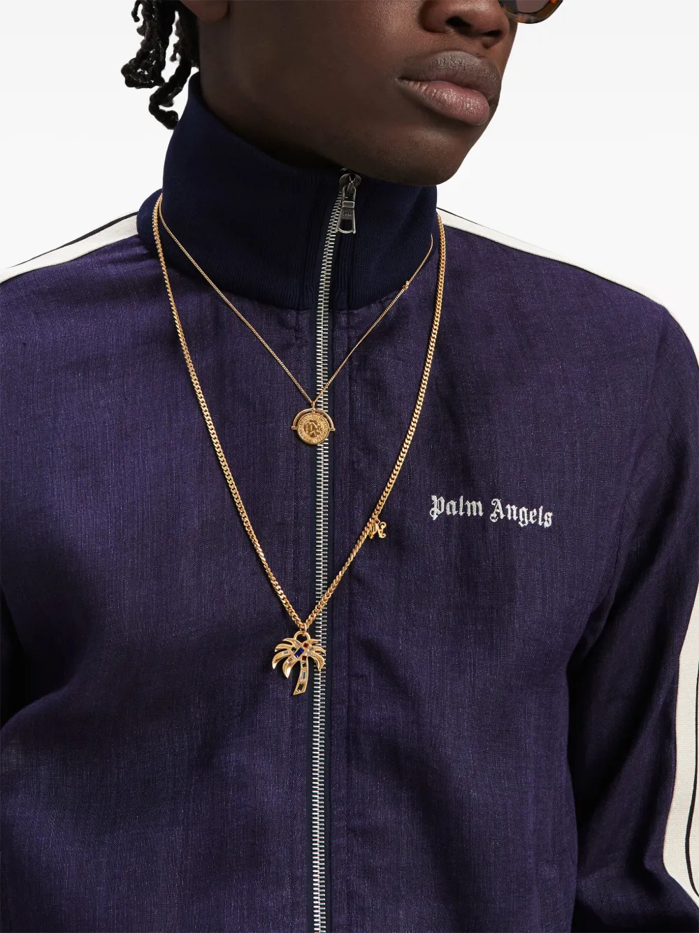 Palm Angels トラックジャケット | ブルー | FARFETCH JP Palm Angels トラックジャケット | ブルー | FARFETCH JP