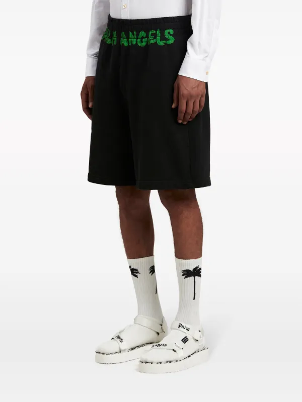 ショートパンツ Palm Angels Black Cotton Shorts 22030560_52387061_600.jpg
