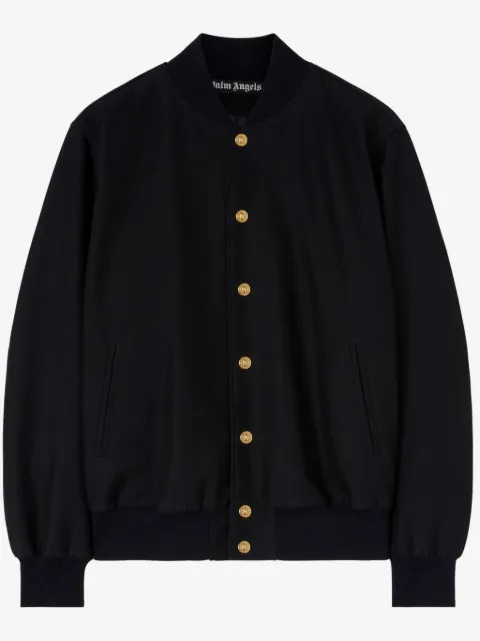 Palm Angels logo-print bomber jacket