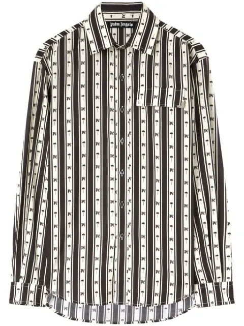 Palm Angels Palm tree striped shirt
