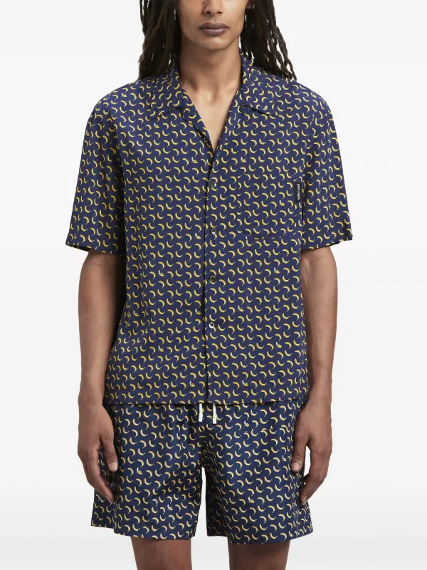 Palm Angels banana-print Shirt | Blue | FARFETCH