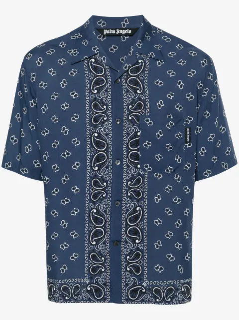 Palm Angels paisley-print bowling shirt