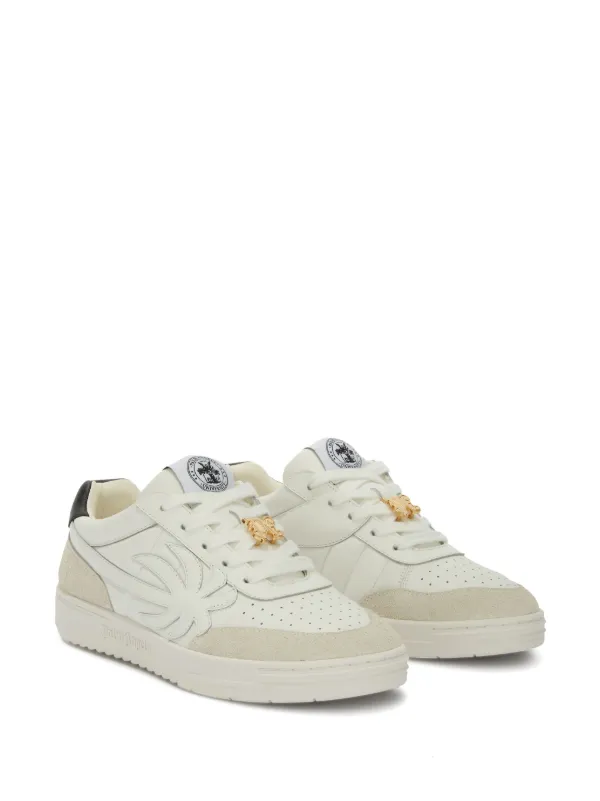 Palm Angels Palm Beach University Leather Sneakers | White