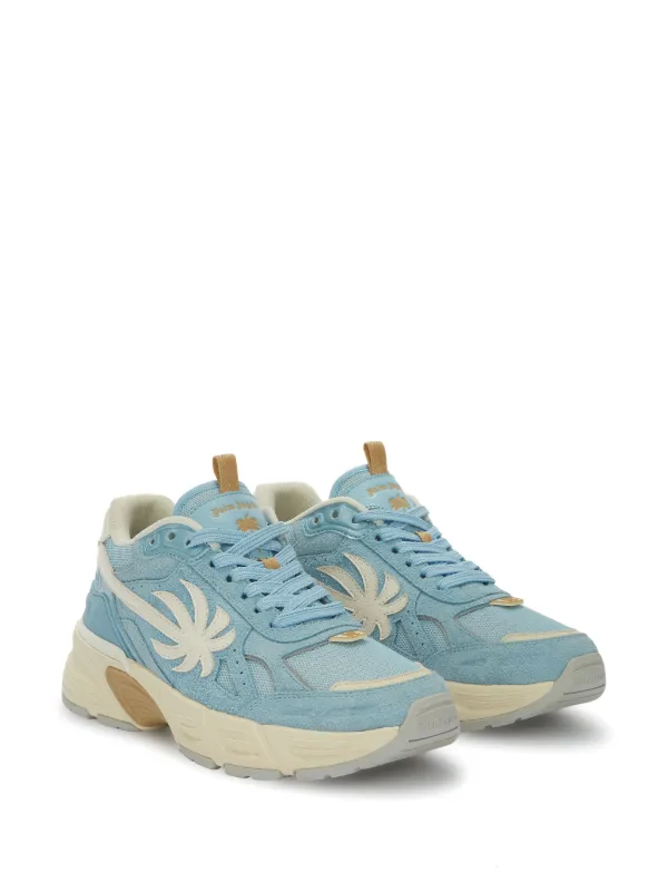 Palm Angels The Palm Runner Leather Sneakers | Blue
